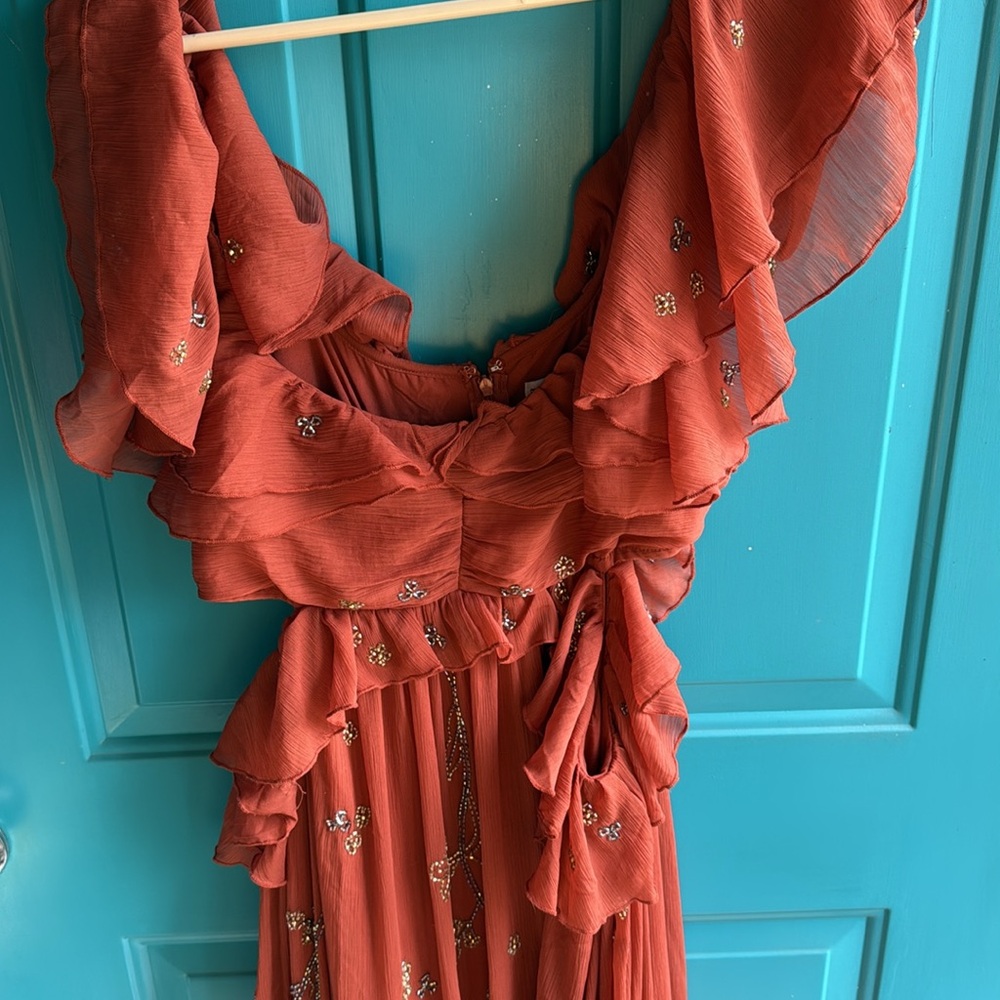 ASOS embellished Cut Out Maxi Dress - Picture 2 of 6